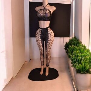 Black Sheer Two-Piece Set Lingerie